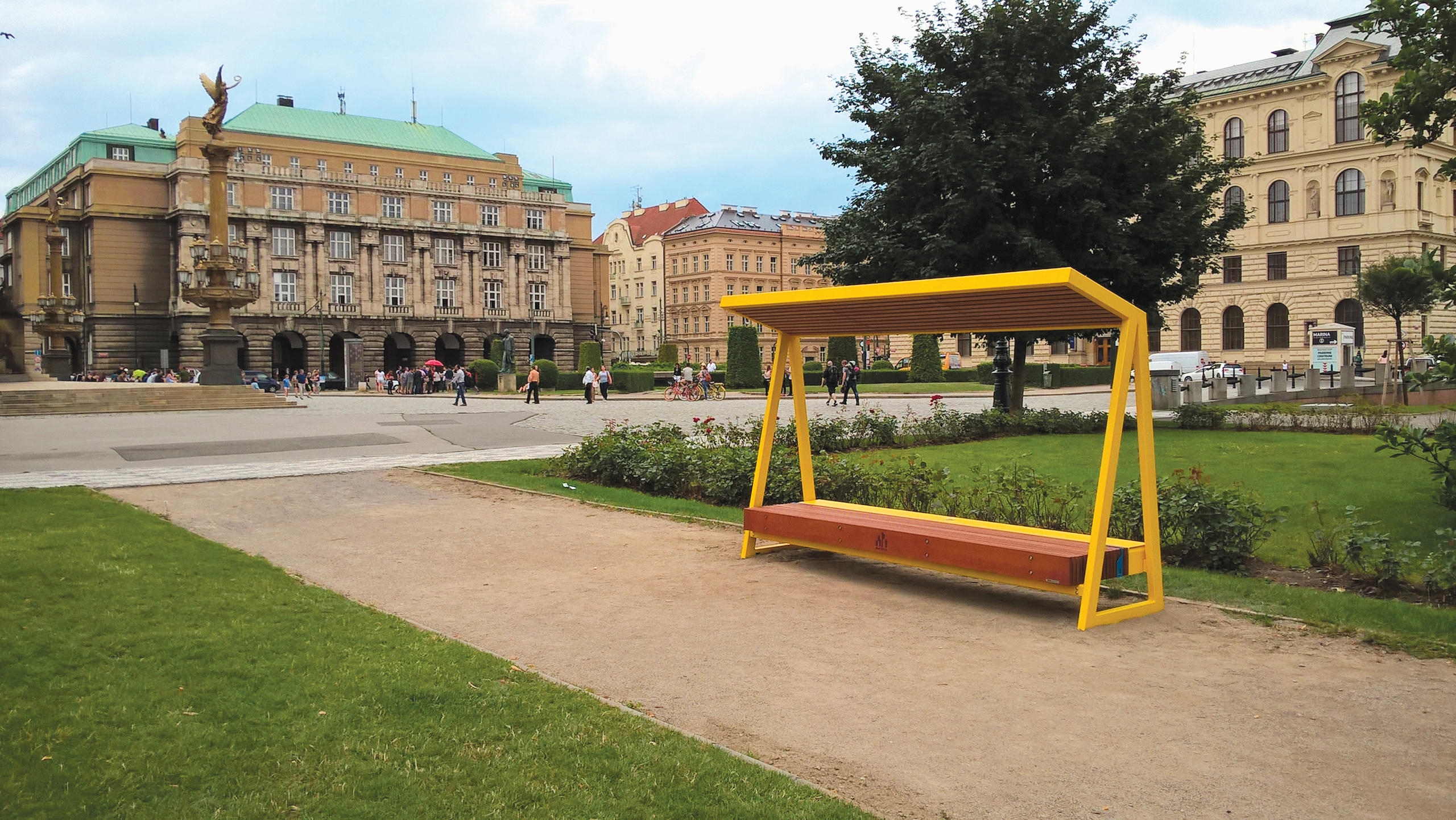 Solar Park Bench - Woody Solar