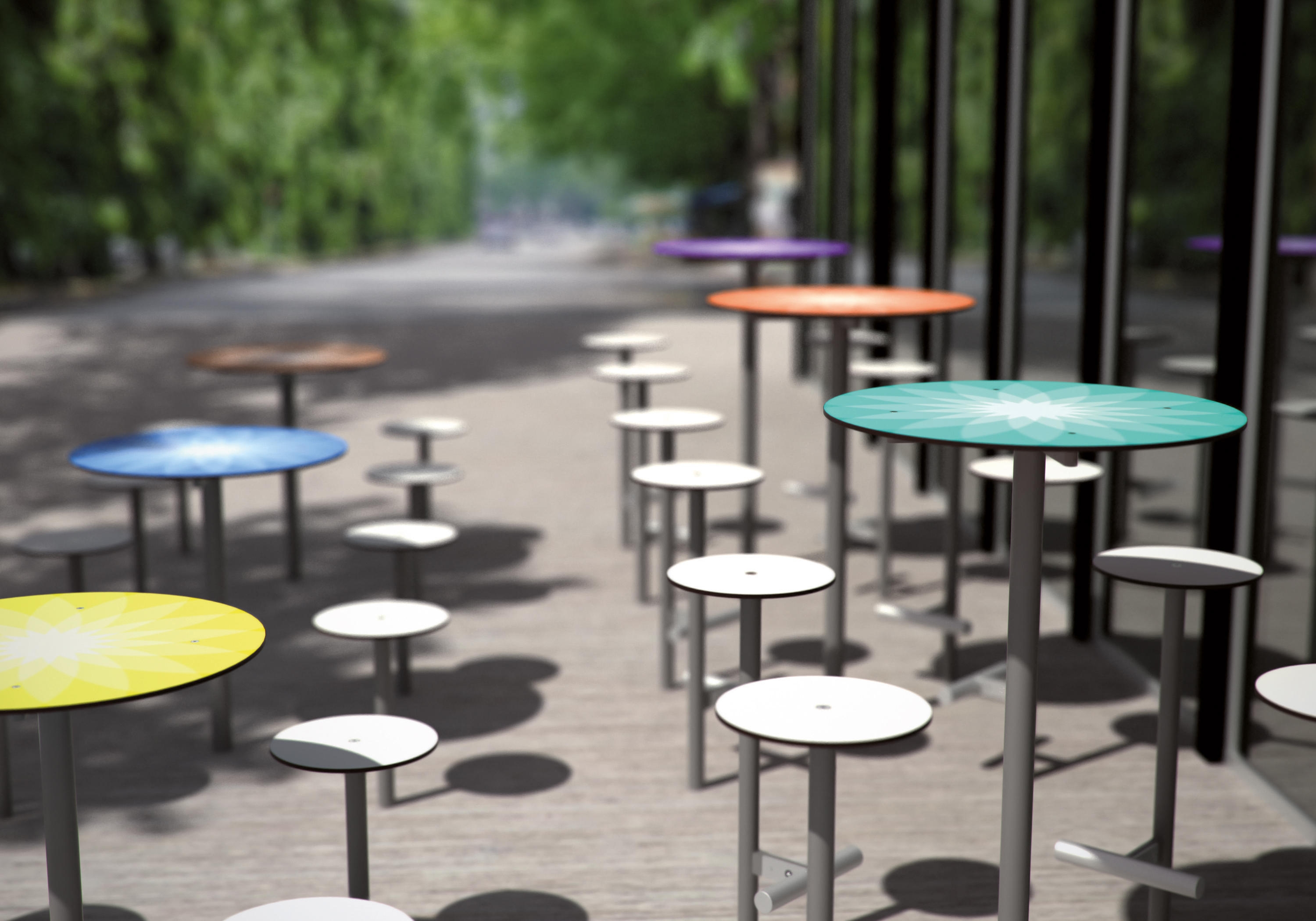 Raised Outdoor Table - Bistrot