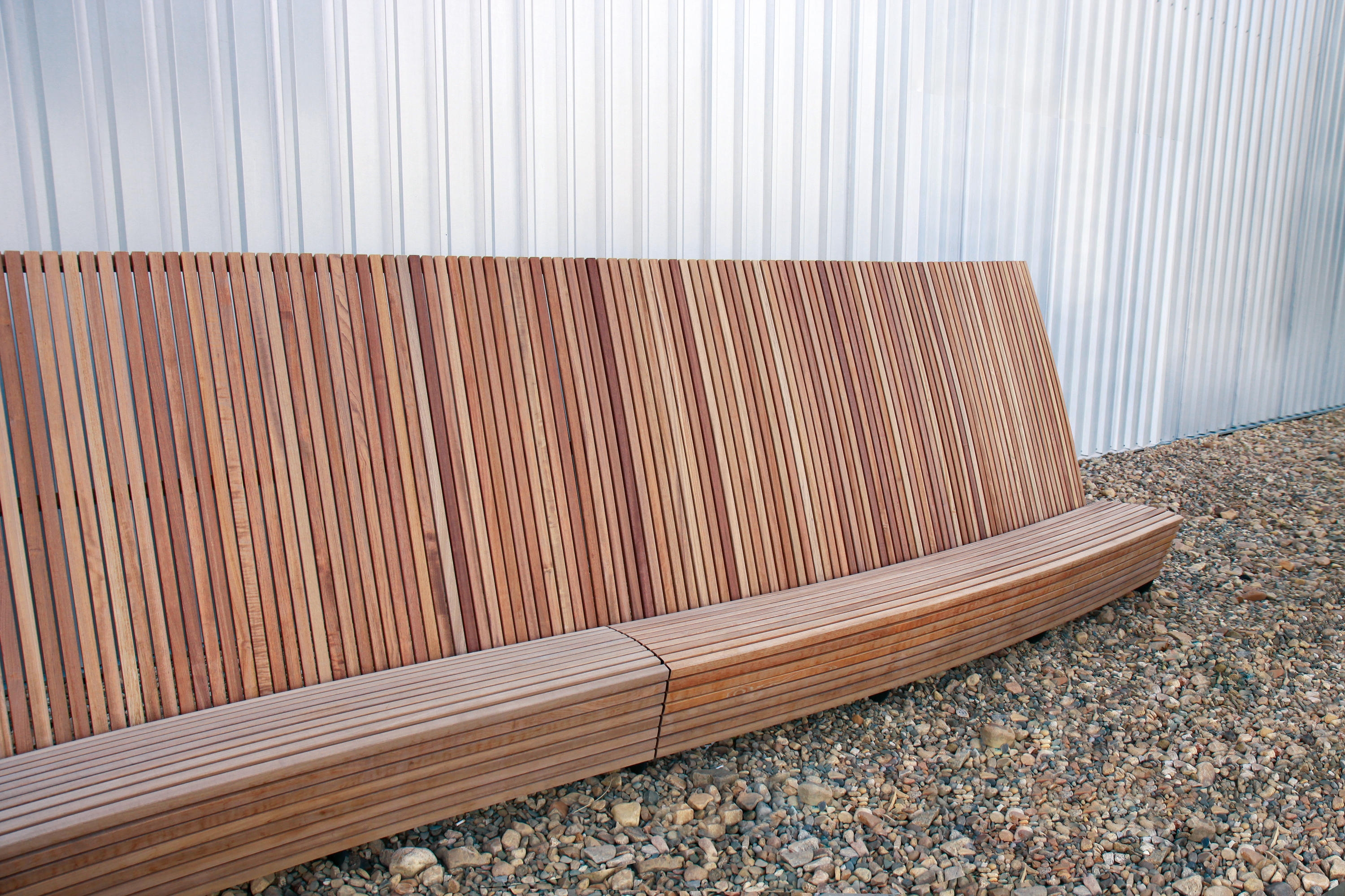 Curved Park Bench - Landscape