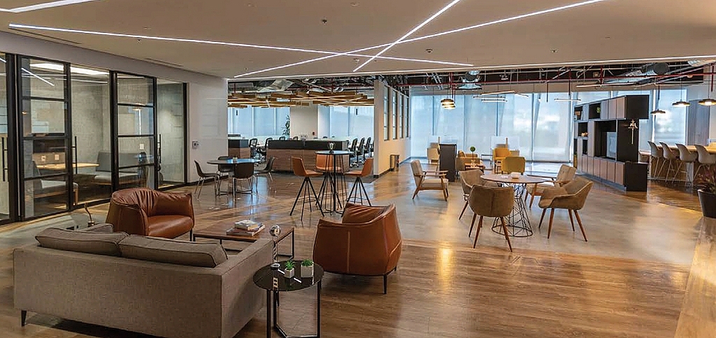 Sistema de iluminação sem fio Vive nos escritórios Sekura