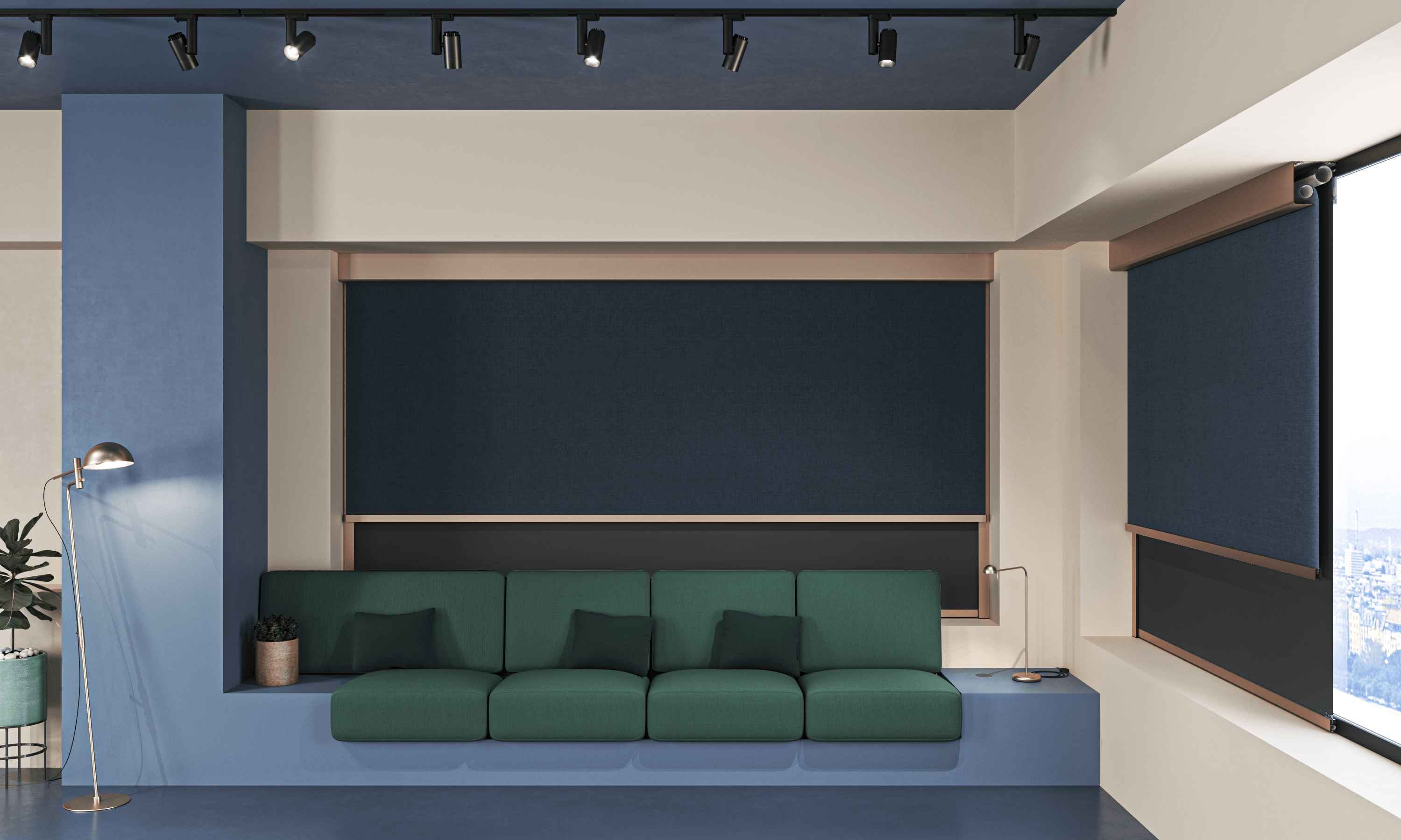 Zipper Box Roller Shades - Zi-Box Duo