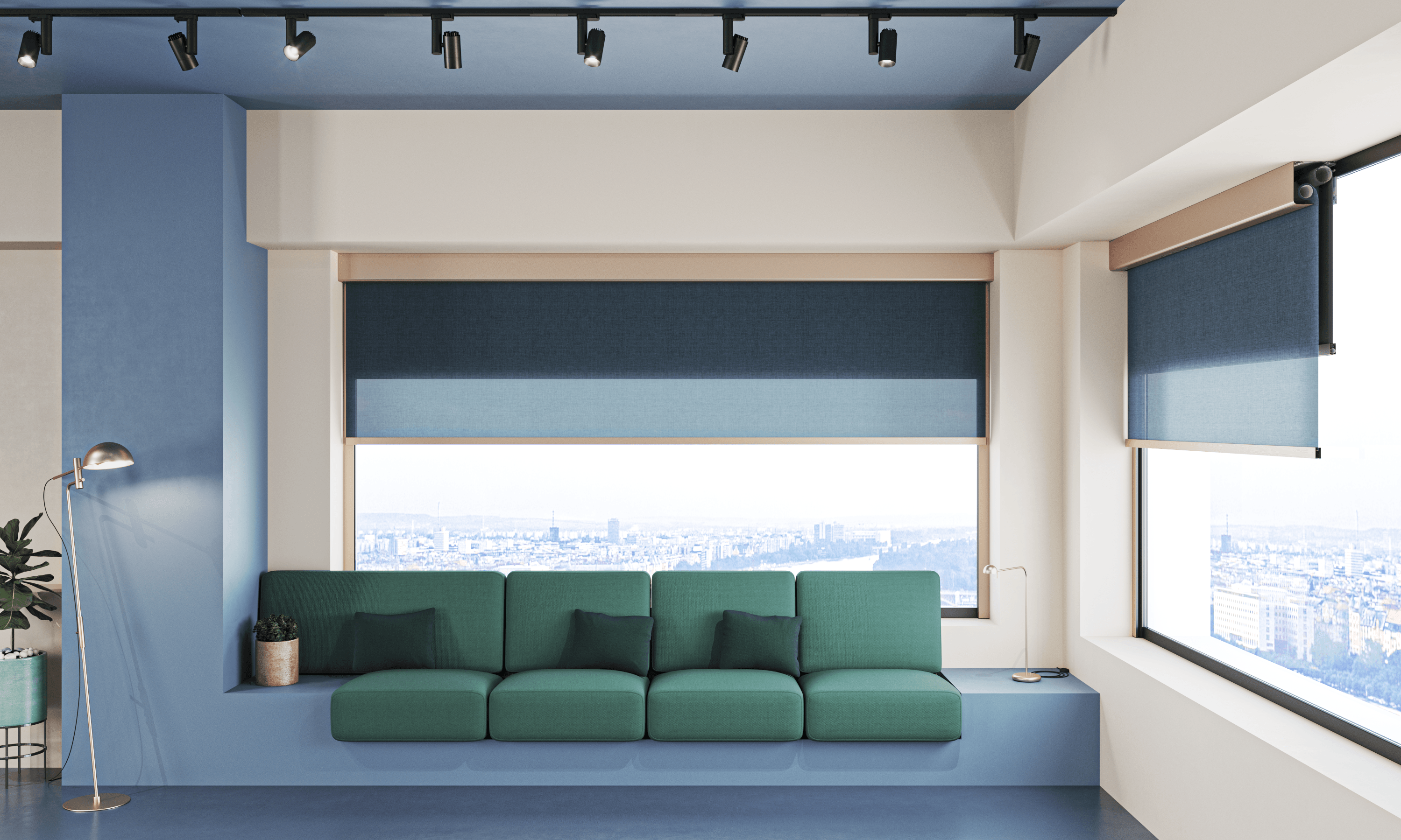 Zipper Box Roller Shades - Zi-Box Duo