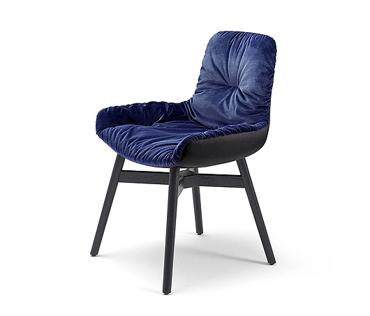 Leya | Armchair Low - with Wooden x frame