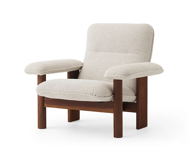 Brasilia Lounge Chair | Walnut | Moss 011