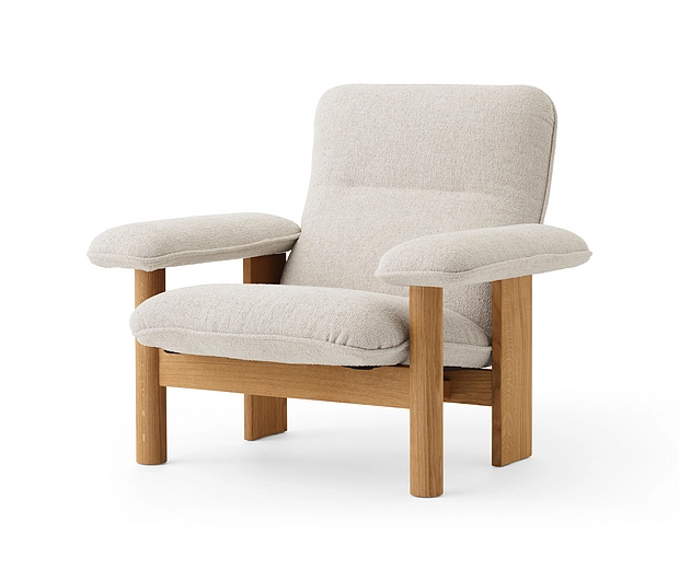 Brasilia Lounge Chair | Natural Oak | Moss 011