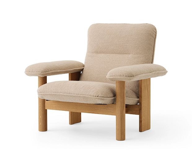 Brasilia Lounge Chair | Natural Oak | Bouclé 02
