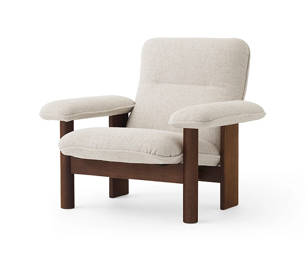 Brasilia Lounge Chair | Dark Stained Oak | Moss 011