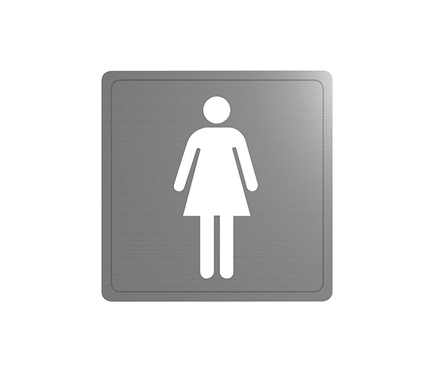 Stainless steel toilet signs