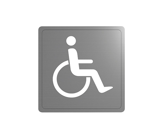 304 Stainless steel disabled toilet sign