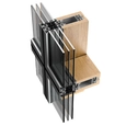 Facade System - Wood-Aluminium Unitised Facade