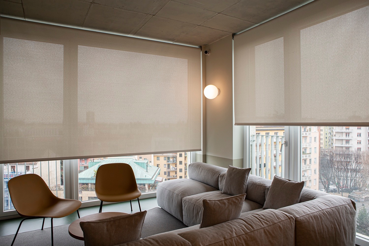 Roller Shades in Student House Giovenale