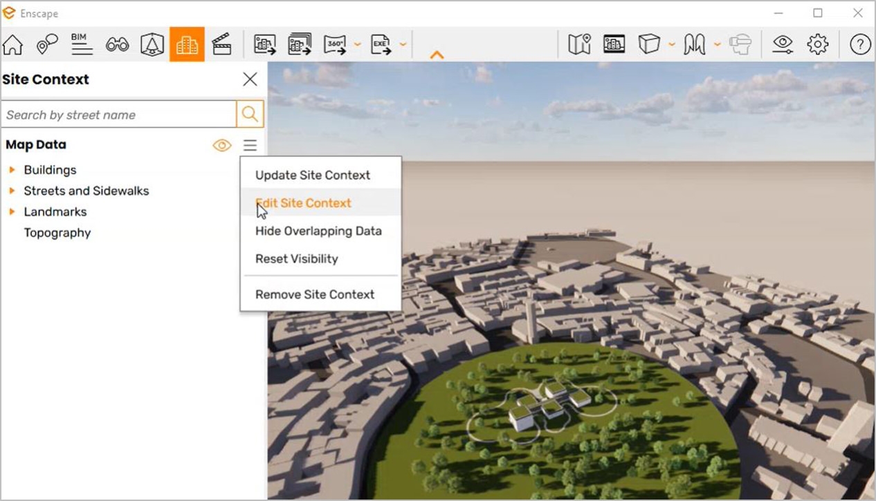 How to Add Real-World Context to Design Scenes with Site Context
