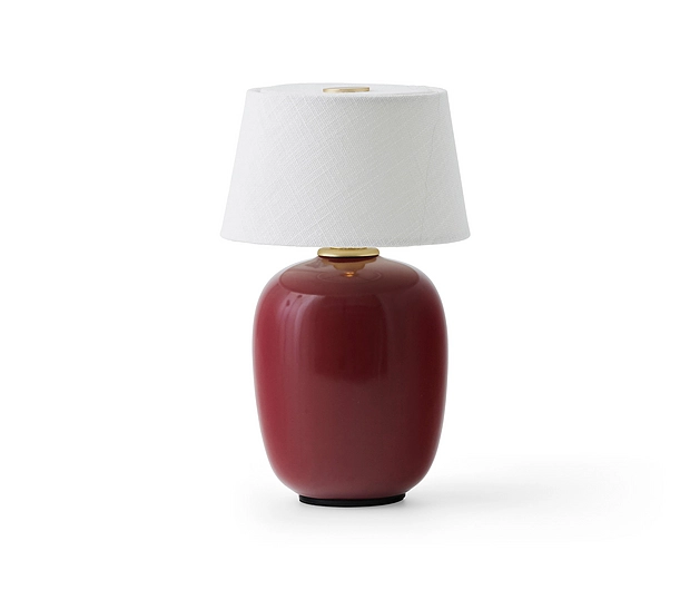 Torso Table Lamp, Portable, Ruby