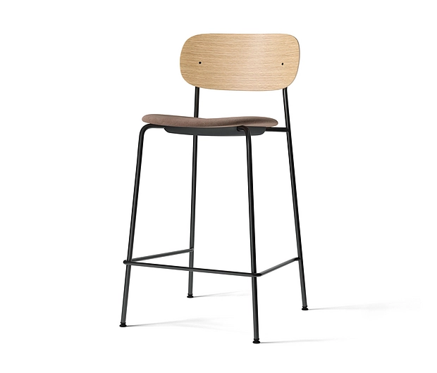 Co Counter Chair, Black Steel | Natural Oak / Reflect 0344
