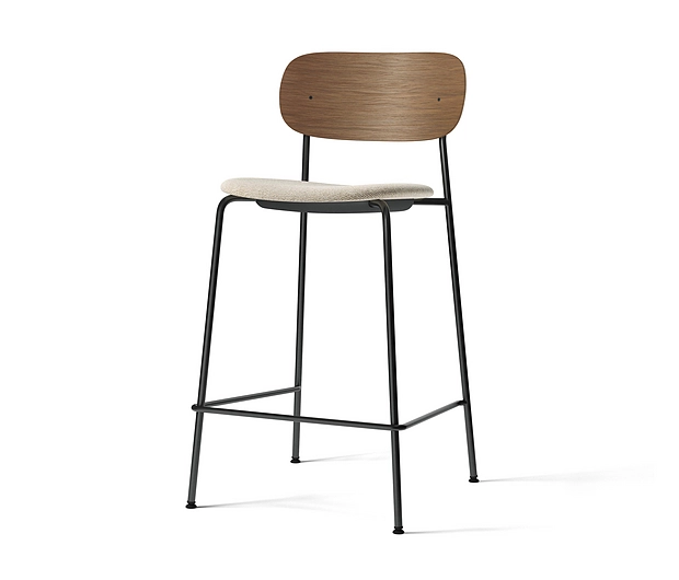 Co Counter Chair, Black Steel | Dark Stained Oak / Moss 004