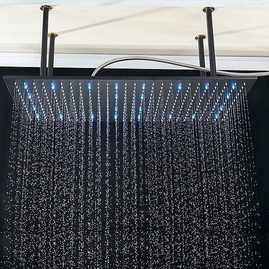 LED Shower Head - Matte Black