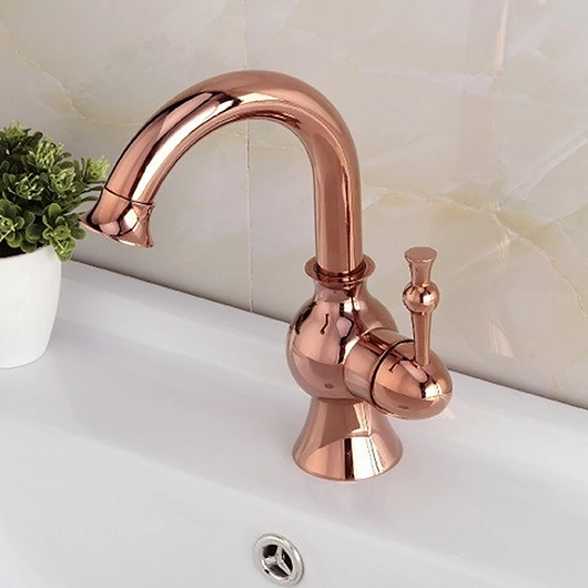 Deck Mount Single Handle Faucet - Rose Gold