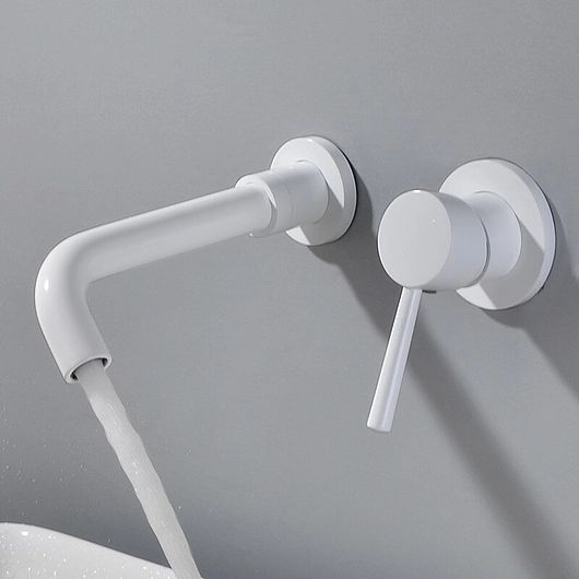 Wall Mount Faucets - Geneva - Single handle - White