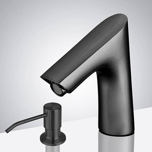 Fontana Commercial Dark Oil Rubbed Bronze Touchless Automatic Sensor Faucet & Manual Soap Dispenser