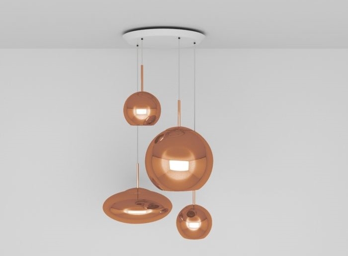 Pendant Systems and Chandeliers - Copper