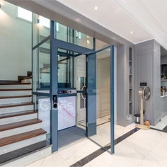 Glass Home Lift in Neo-Classic House