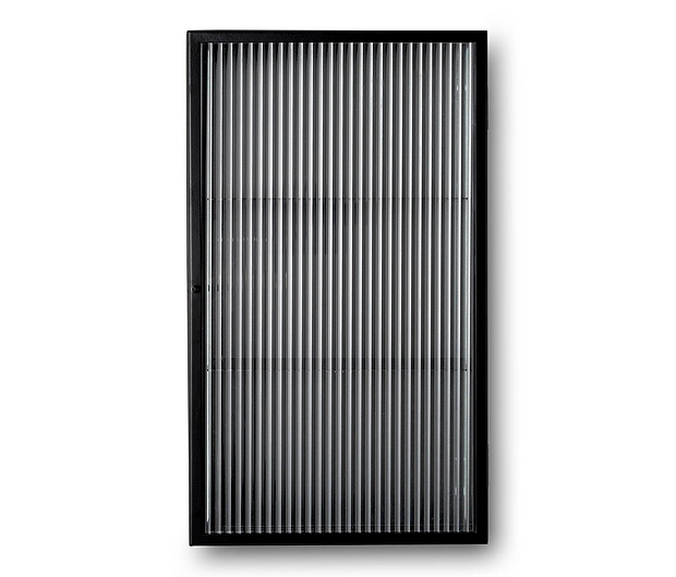 Haze Wall Cabinet - Reeded Glass Black