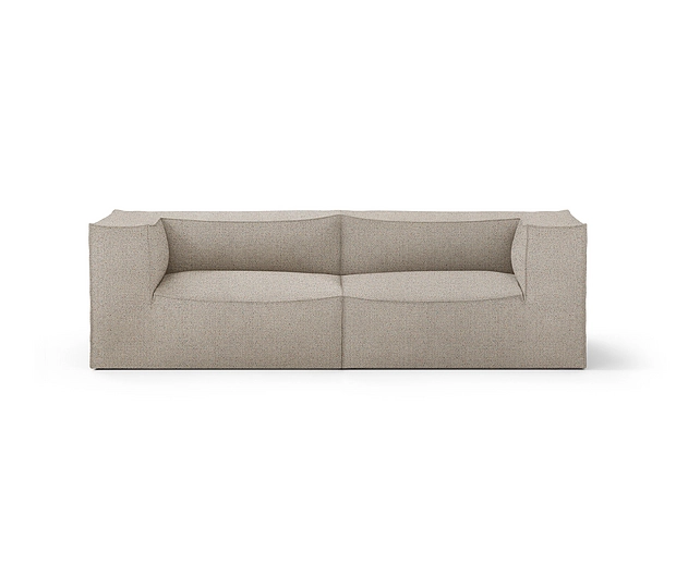 Ferm Living Sofa - Catena Armrest L L400 Confetti Bouclé - Light Grey