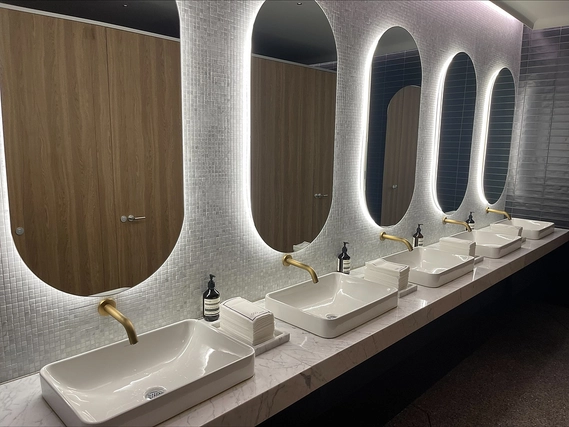 Wall-mount Faucets in 550 Madison Avenue Restrooms