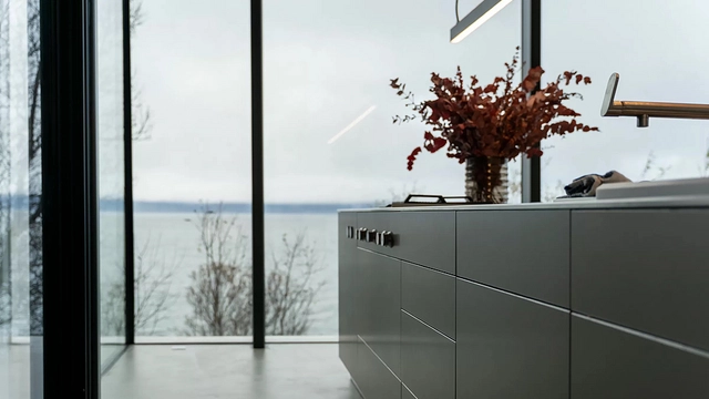 Gaggenau appliances in the kitchen of a retreat home along the Northern Norwegian coast