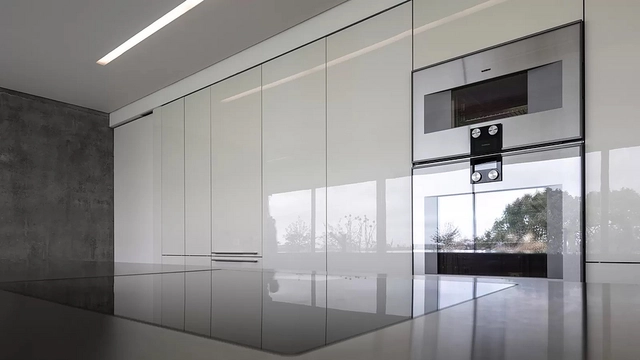 Gaggenau kitchen appliances in three-storey contemporary home in Wales