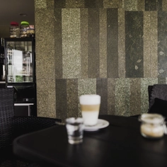 Plant-Based Wall Coverings in Kertvárosi Café 