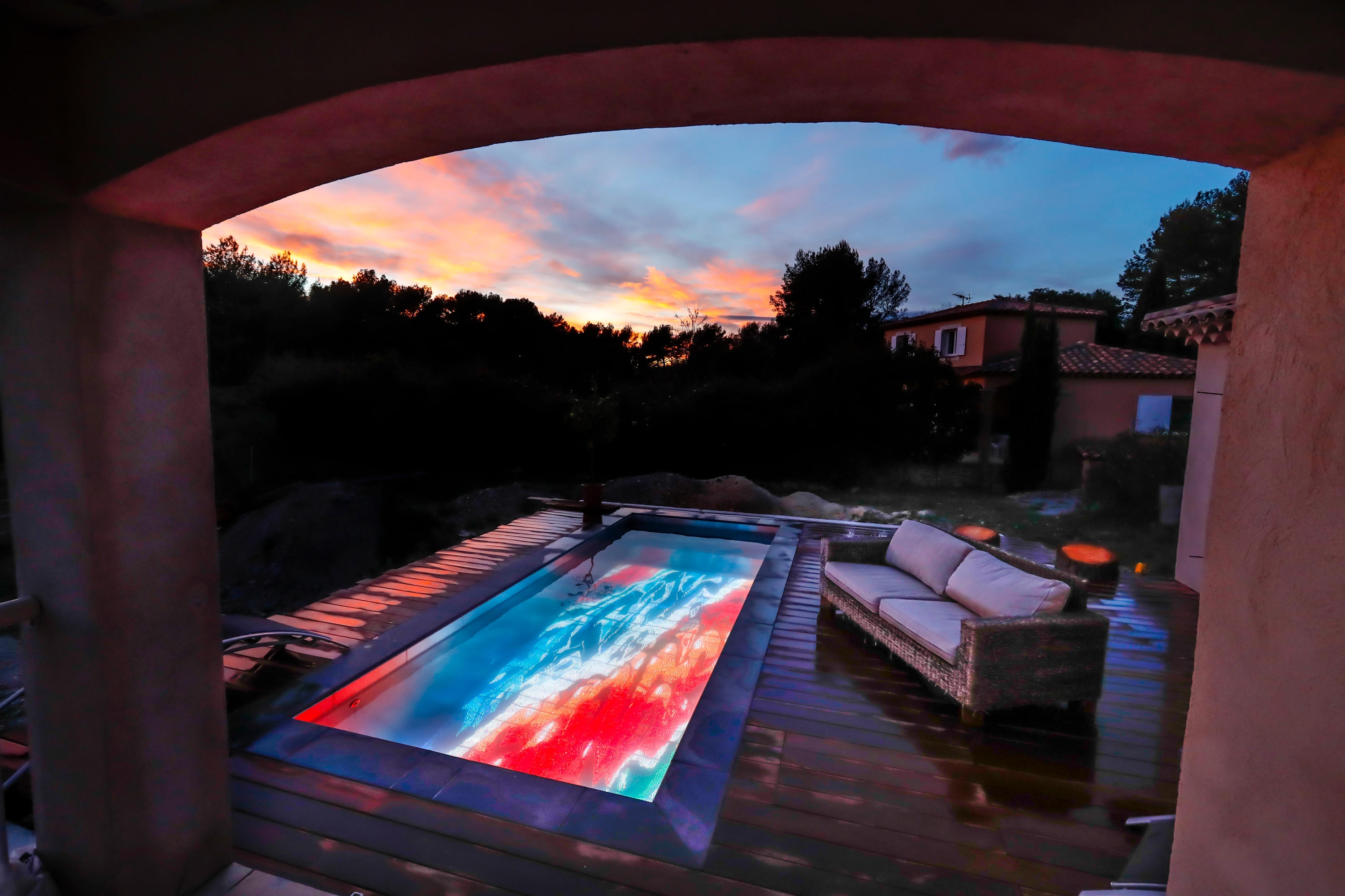 LED Video Floor in a Swimming Pool