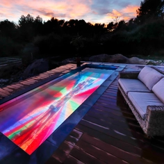 LED Video Floor in a Swimming Pool