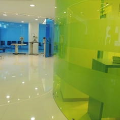 Colors for Glass Partitions in Novovision Clinic