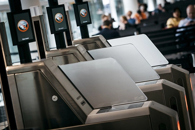 Biometric boarding gate and automated system in airport
