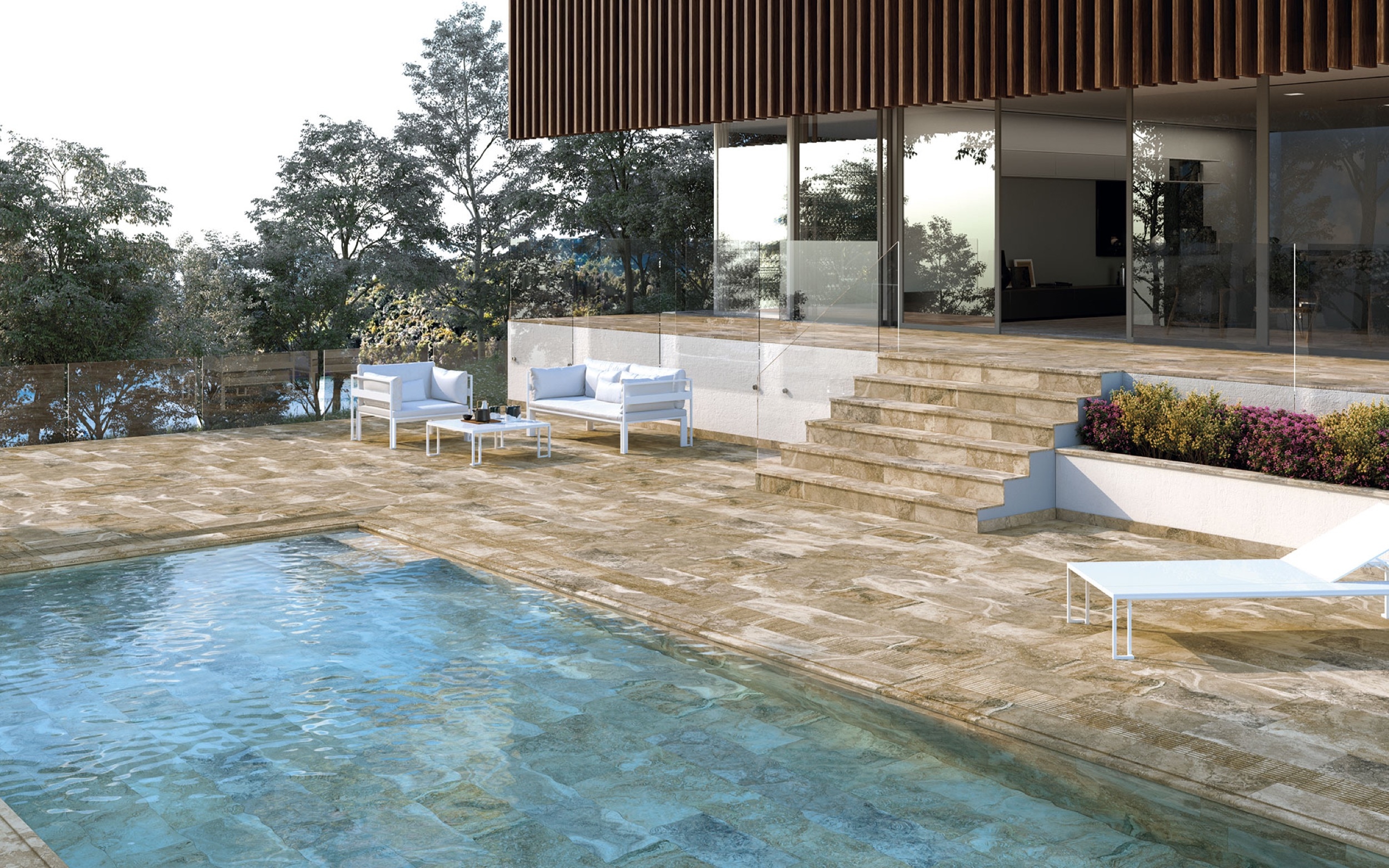 Residential and Pool Flooring - Stone