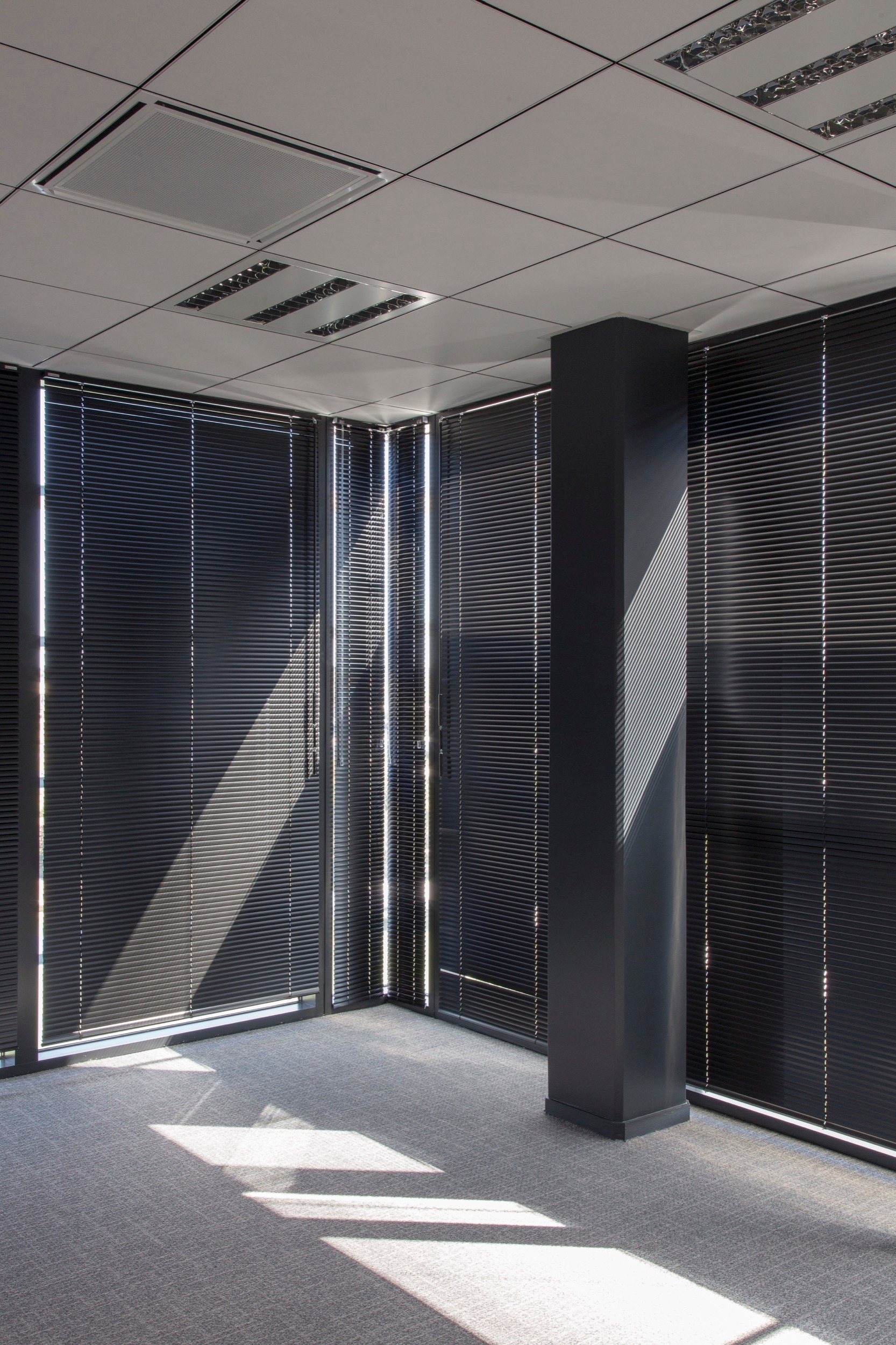 Aluminum Venetian Blinds in Thales Buildings