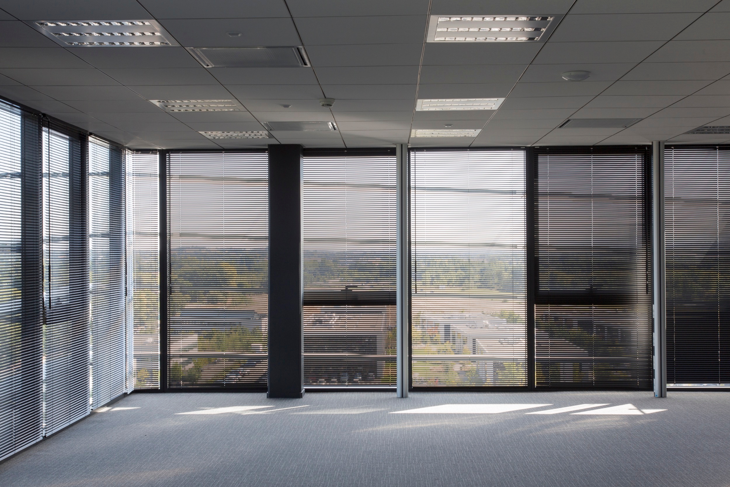 Aluminum Venetian Blinds in Thales Buildings