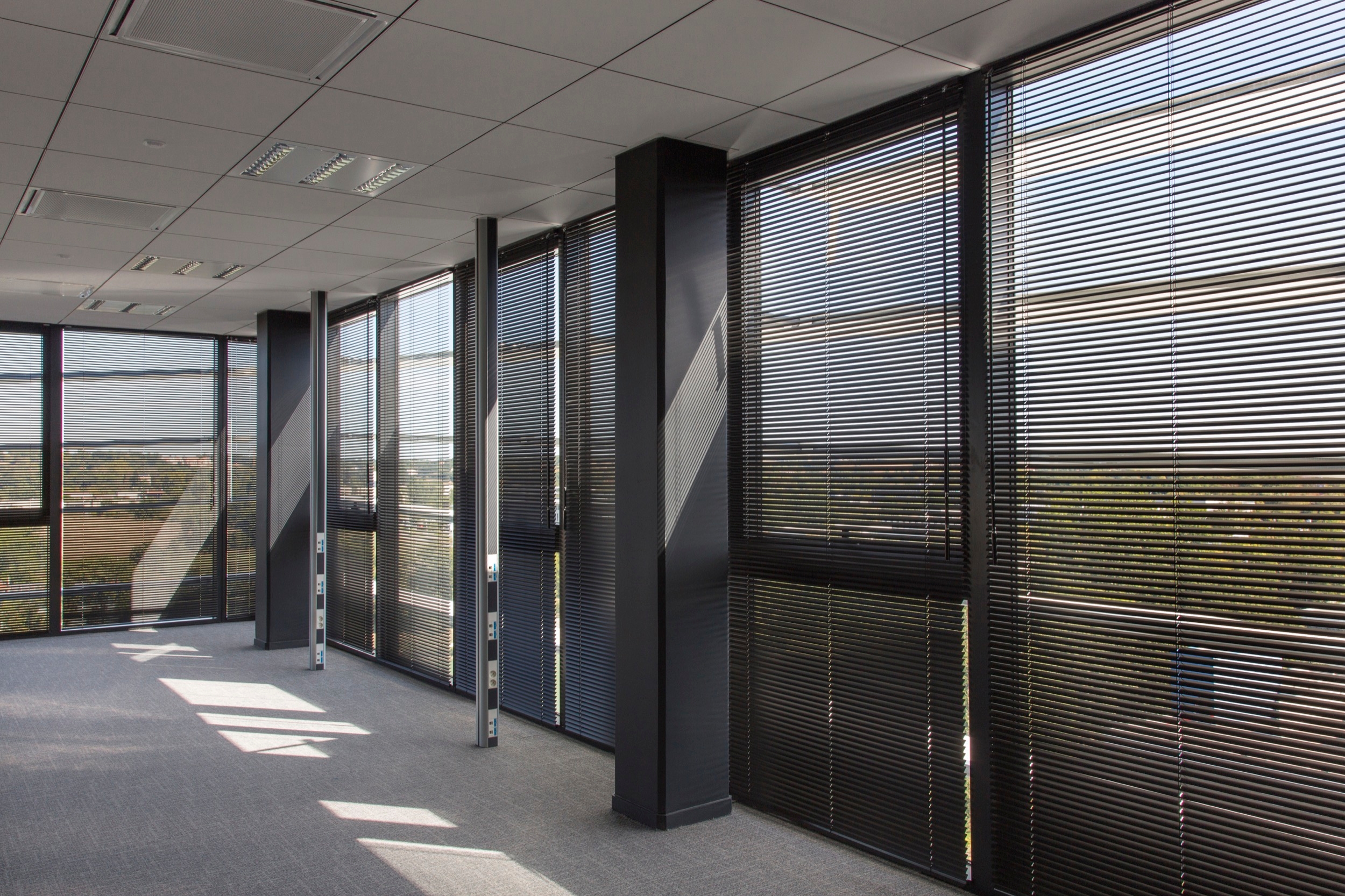 Aluminum Venetian Blinds in Thales Buildings