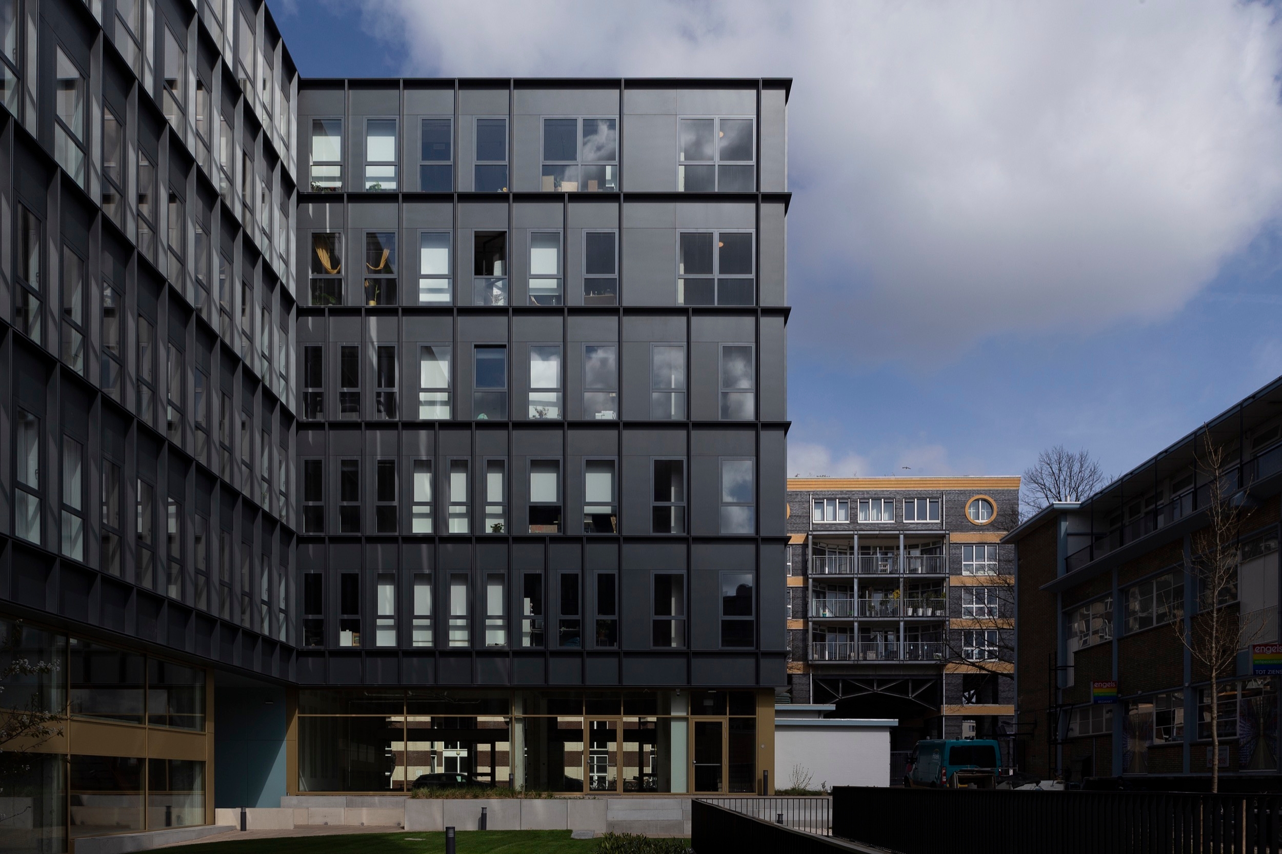 Roller Shades in DC Van Hall Building