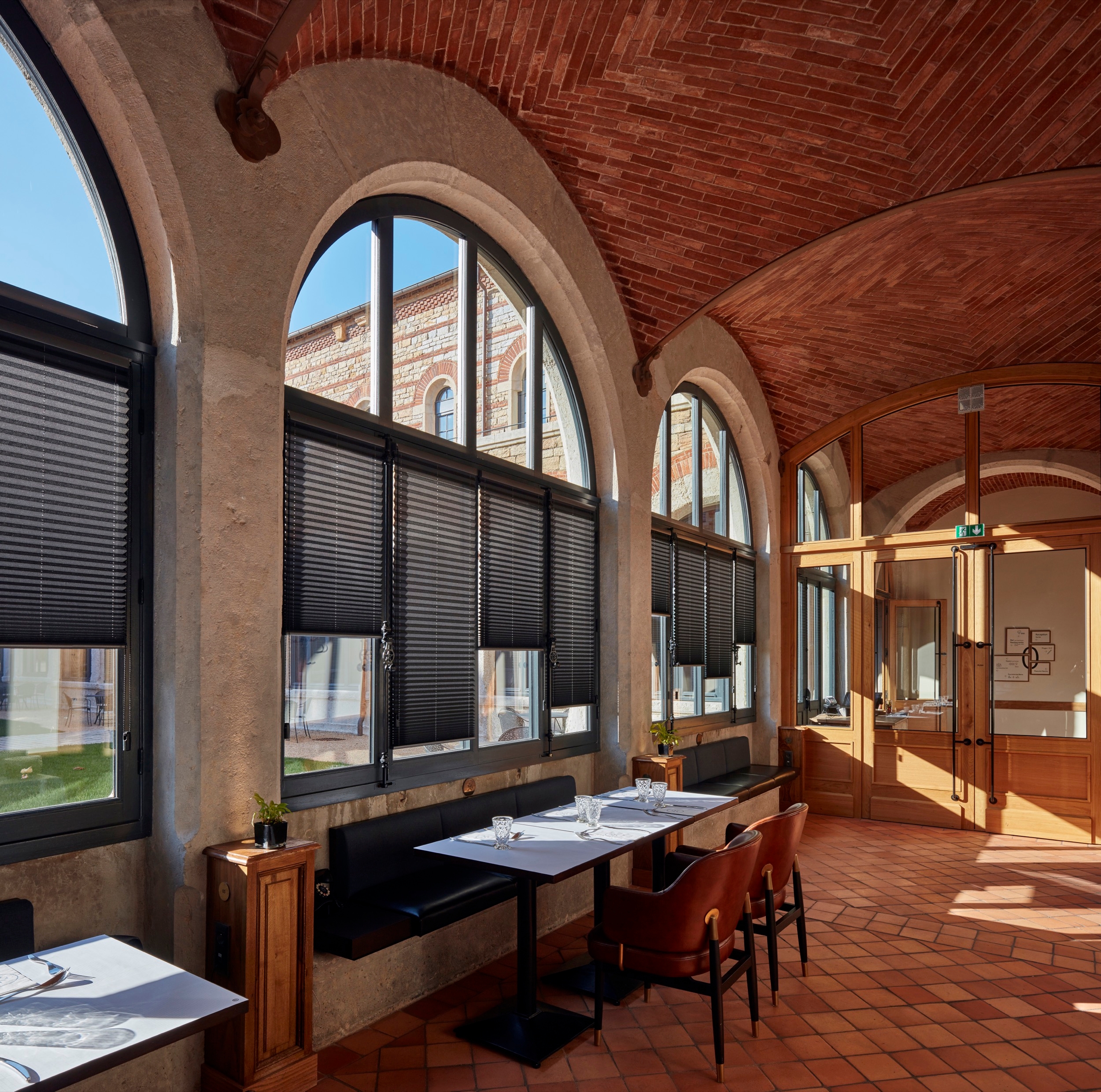 Pleated Shades in Le Fourviére Hotel