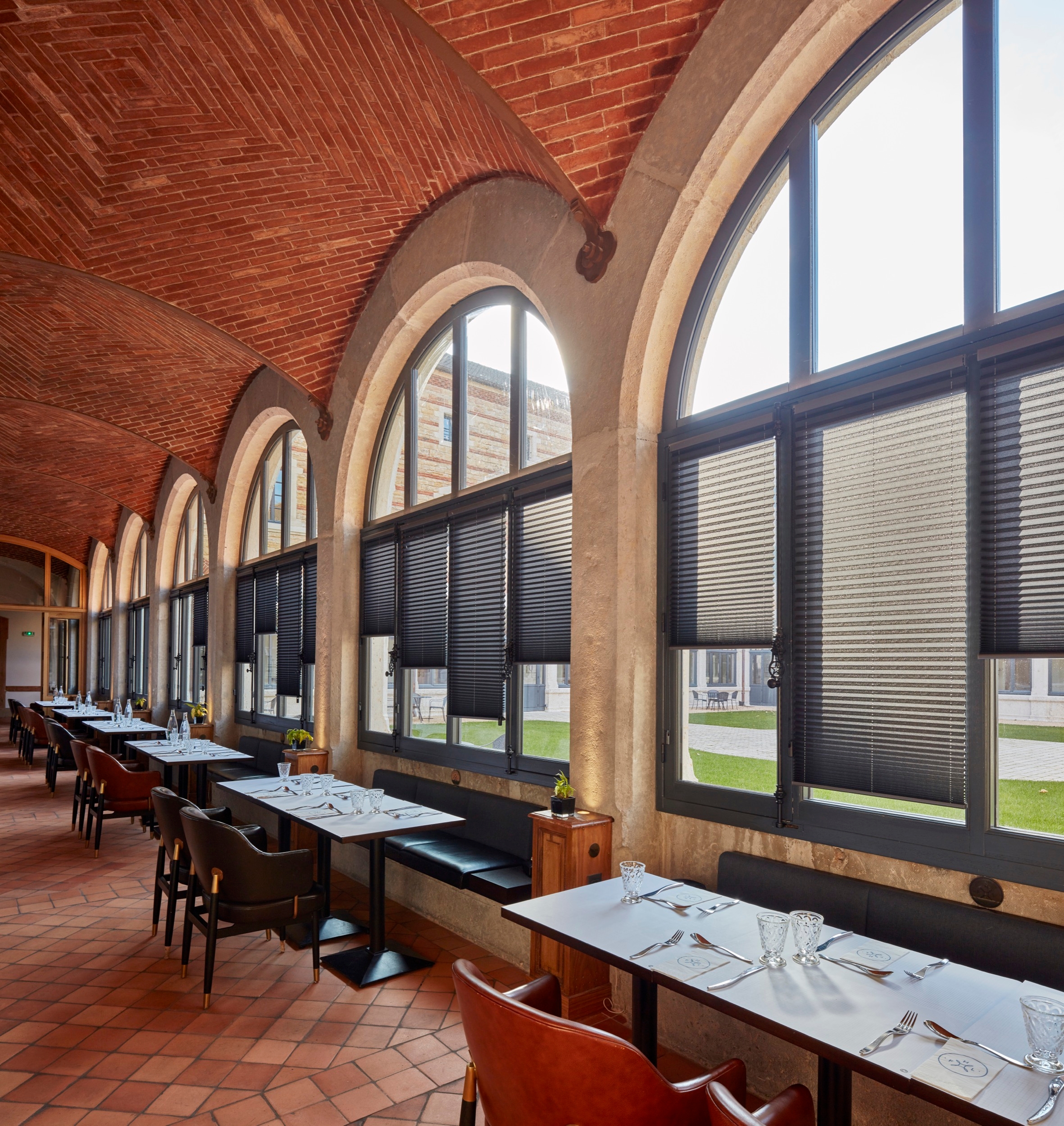 Pleated Shades in Le Fourviére Hotel