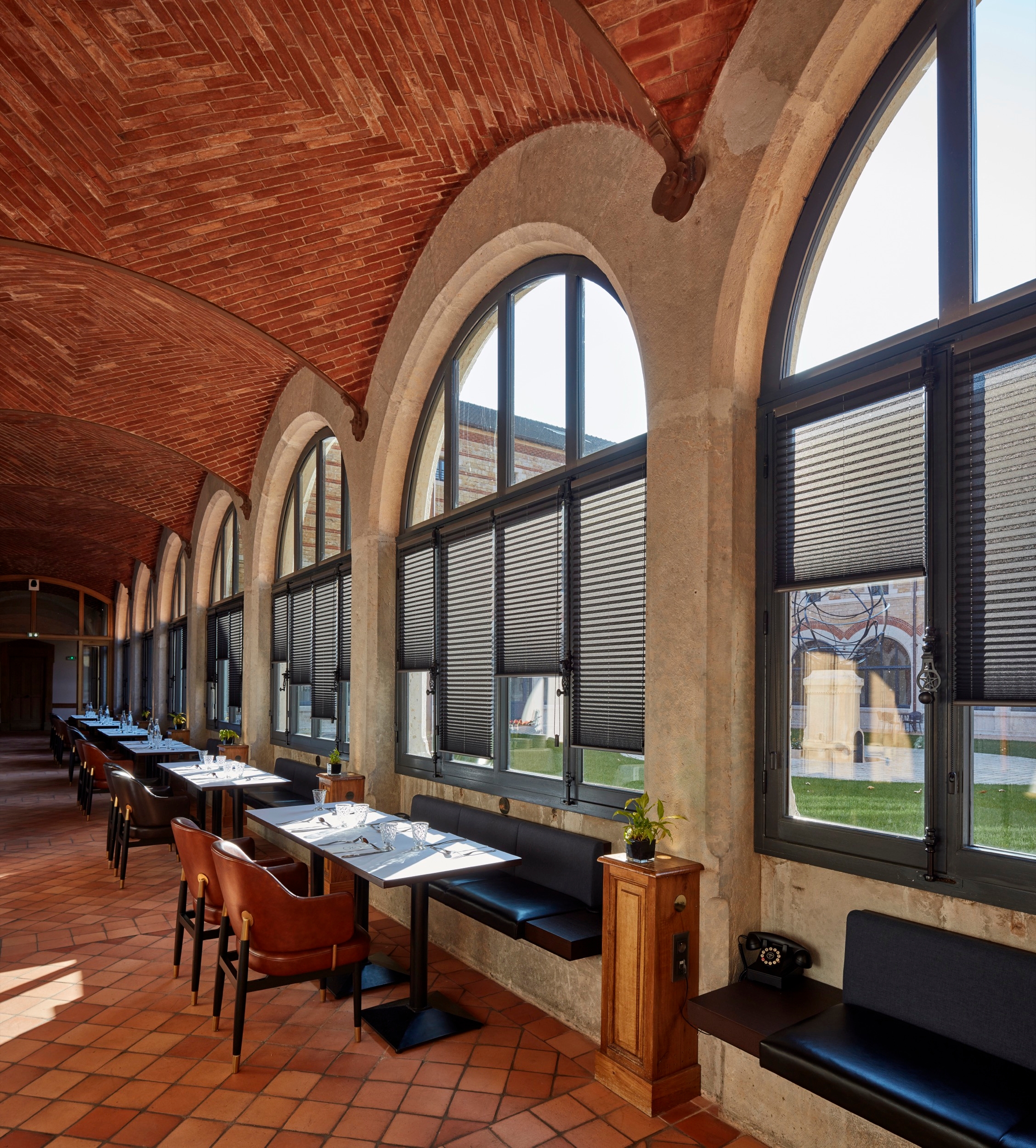 Pleated Shades in Le Fourviére Hotel