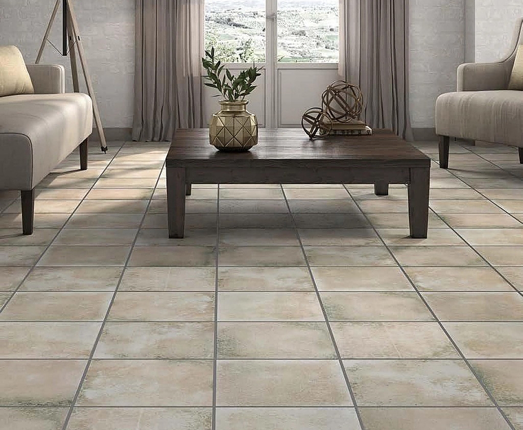 Rustic shop floor tiles