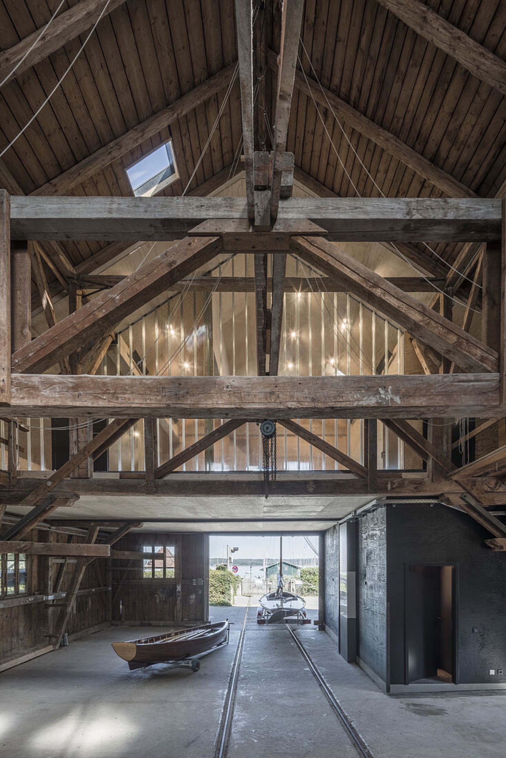 Profiled Glass in a Boathouse in Bavaria