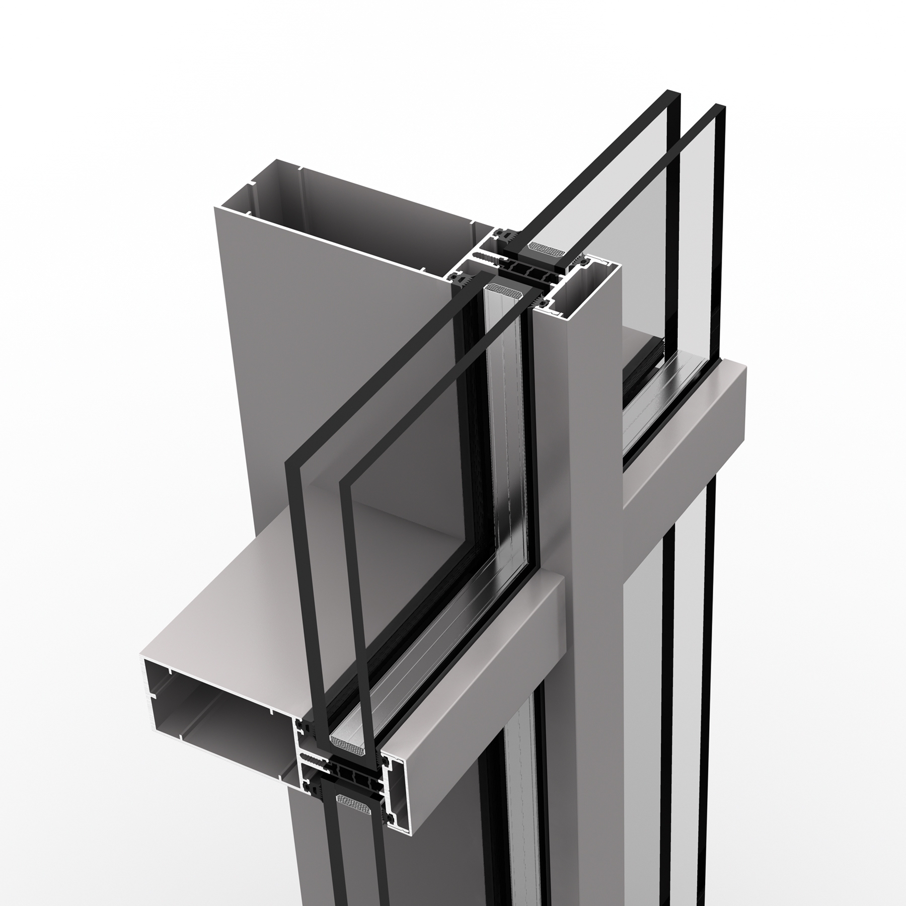 Lightweight Curtain Wall System - STRUGAL S52CR/NT