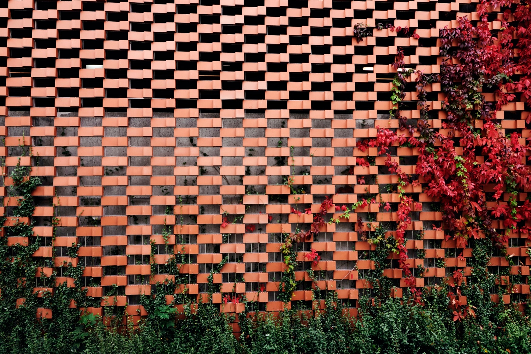Ceramic Curtain Facade on Roskilde Carpark