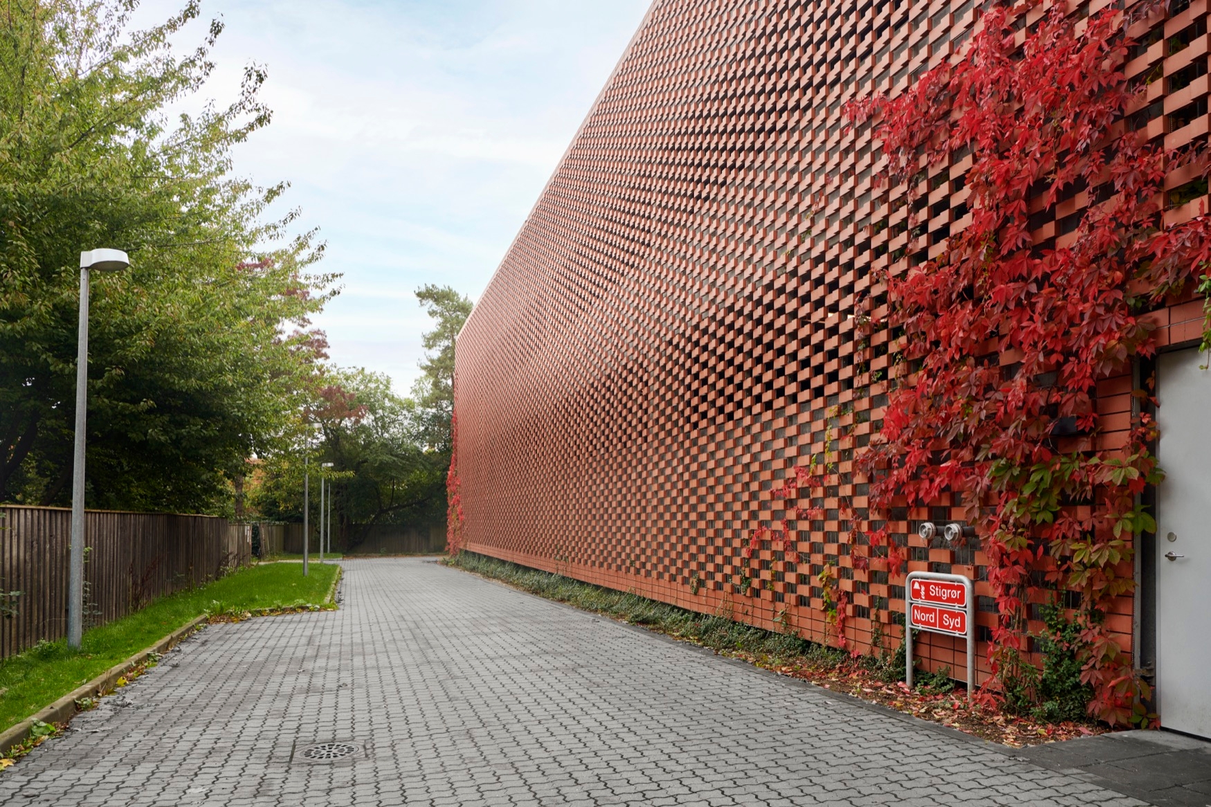 Ceramic Curtain Facade on Roskilde Carpark