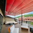 Retractable Canopies on a Rooftop Terrace