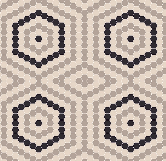 Radial mosaic tiles